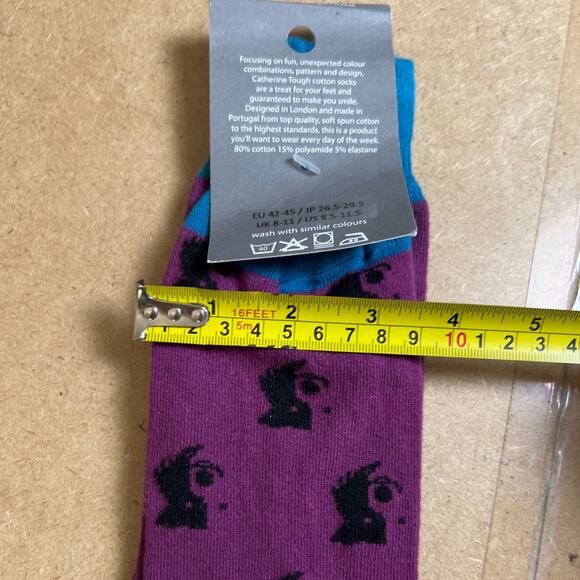 NWT Catherine Tough Purple Dog Socks 8.5/11.5 - Picture 5 of 5